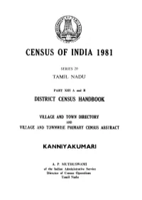 District Census Handbook, Kanniyakumari, Part XIII a and B