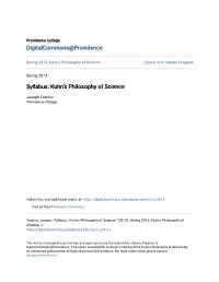 Kuhn's Philosophy of Science Liberal Arts Honors Program