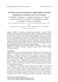 Multiblock Copoly(Urethane-Amide-Imide)S with the Properties of Thermoplastic Elastomers I.A