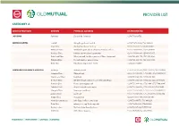 Provider List