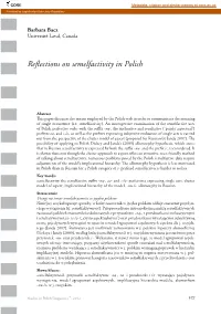 Reflections on Semelfactivity in Polish