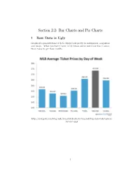 Section 2.2: Bar Charts and Pie Charts