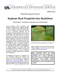 Soybean Rust Fungicide Use Guidelines