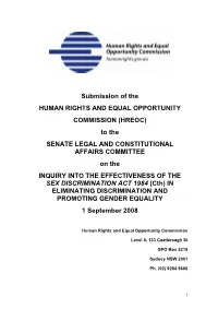 Submission of the HUMAN RIGHTS and EQUAL OPPORTUNITY