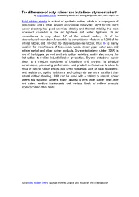 The Difference of Butyl Rubber and Butadiene Styrene Rubber? by Butyl Rubber Sheets - Sales@Dongrubber.Com, Date: Sep.18.06