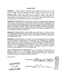 ADOPTED APR 232.014 Seconded BY~ Los ~Ngeles Cm COUNCIL - RESOLUTION