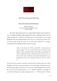 Brian Friel, Ireland and Globalisation