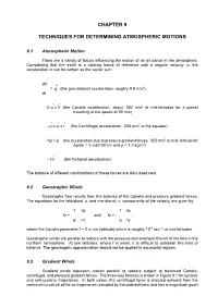 Chapter 9 Techniques for Determining Atmospheric