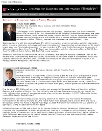 IT Award Recipient Biographies