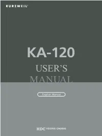 KA-120 User's Manual