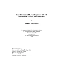 Neurofibromin and IL-4 As Regulators of T Cell Development, Function, and Homeostasis