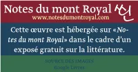 Notes Du Mont Royal ←