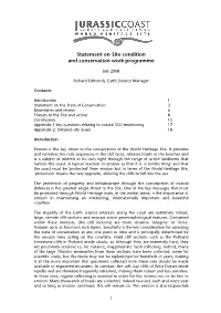 Statement on Site Condition and Conservation Work Programme