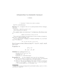 Symplectic Linear Algebra Let V Be a Real Vector Space. Definition 1.1. A