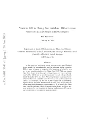 Vacuum GR in Chang--Soo Variables: Hilbert Space Structure In