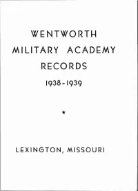 Wentworth Military Academy Records