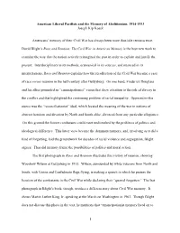 American Liberal Pacifists and the Memory of Abolitionism, 1914-1933 Joseph Kip Kosek
