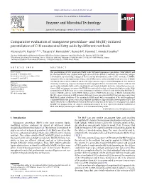 Comparative Evaluation of Manganese Peroxidase- and Mn(III)-Initiated Peroxidation of C18 Unsaturated Fatty Acids by Different Methods