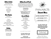 Dessert Menu for More Information