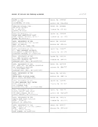 Docket 40 Active and Pending Licenses 10/17/05 ALPHA Q, INC