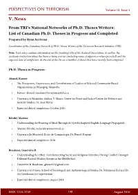 From TRI's National Networks of Ph.D. Theses