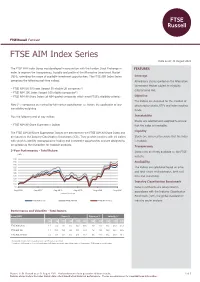 FTSE AIM Index Series