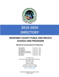 MCOE 2019-20 Directory