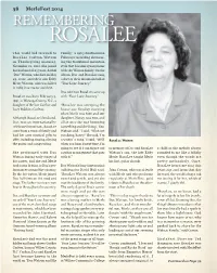 Remembering Rosalee Watson