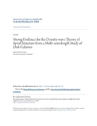 Strong Evidence for the Density-Wave Theory of Spiral Structure from a Multi-Wavelength Study of Disk Galaxies Hamed Pour-Imani University of Arkansas, Fayetteville