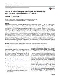 The Lack of Slow Force Response in Failing Rat Myocardium: Role of Stretch‑Induced Modulation of Ca–Tnc Kinetics