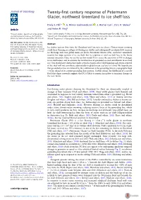 Twenty-First Century Response of Petermann Glacier, Northwest Greenland to Ice Shelf Loss