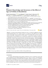 Women's Knowledge and Awareness of the Effect of Age on Fertility In