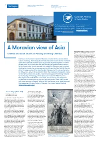 A Moravian View of Asia