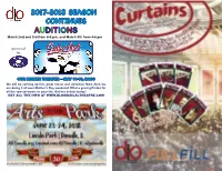 AUDITIONS March 2Nd and 3Rd from 6-9 Pm, and March 4Th from 4-6 Pm