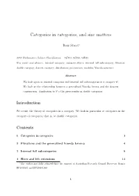 Categories in Categories, and Size Matters