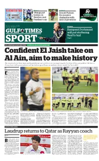Confident El Jaish Take on Al Ain, Aim to Make History