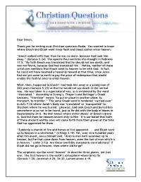 Dear Simon, Thank You for Writing Us at Christian Questions Radio