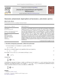 Journal of Computational and Applied Mathematics Harmonic Polynomials