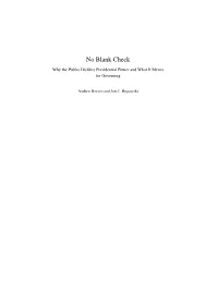 No Blank Check