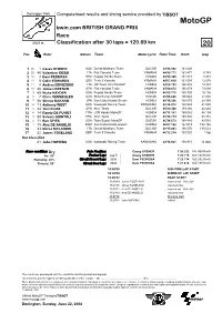 R Race CLASSIFICATION