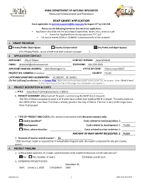 REAP GRANT APPLICATION Email Application to Tammie.Krausman@Dnr.Iowa.Gov by August 15Th by 4:30 P.M