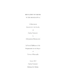 REGULATION of GLIOSIS in the MOUSE RETINA a Dissertation