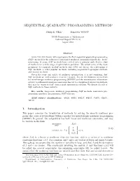 Sequential Quadratic Programming Methods∗
