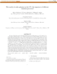 The Nuclei of Radio Galaxies in the UV: the Signature of Diﬀerent Emission Processes1