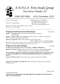 A.N.P.S.A. Fern Study Group Newsletter Number 127