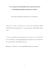 A Two-Component Flavin-Dependent Monooxygenase Involved In