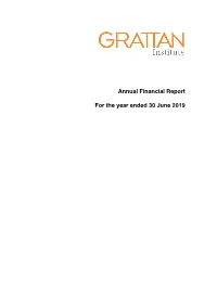 Annual Financial Report for the Year Ended 30 June 2019
