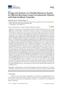 Design and Analysis of a Variable Buoyancy System for Efficient