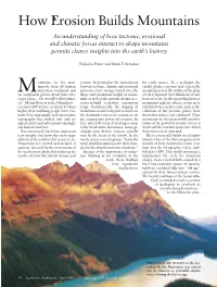 How Erosion Builds Mountains