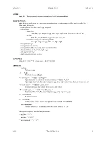 Name Description Synopsis Options